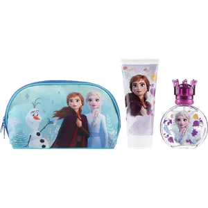 Estuche para Niña Disney Frozen Neceser + Eau de Toilette 50ml + Gel de Baño 100ml 3pzas